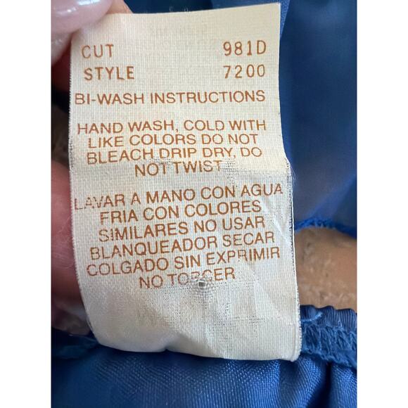 Delicates rare vintage blue lace ruffle cami and shorts set szM - Picture 4 of 6